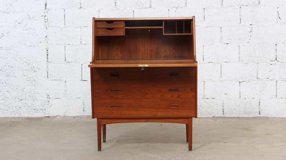 old-design-Secrétaire-vintage-scandinave-Arne-Wahl-Iversen-Vinde-mobelfabrik-modele-37-bureau-danish-scandinavian-modern-teak-desk