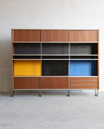 bibliothèque-vintage-bookcase-midcentury-georges-frydman-efa-teck-old-design-lyon-wall-unit-shelving