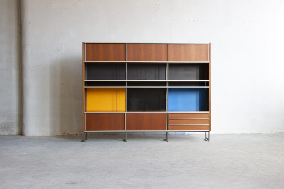 bibliothèque-vintage-bookcase-midcentury-georges-frydman-efa-teck-old-design-lyon-wall-unit-shelving