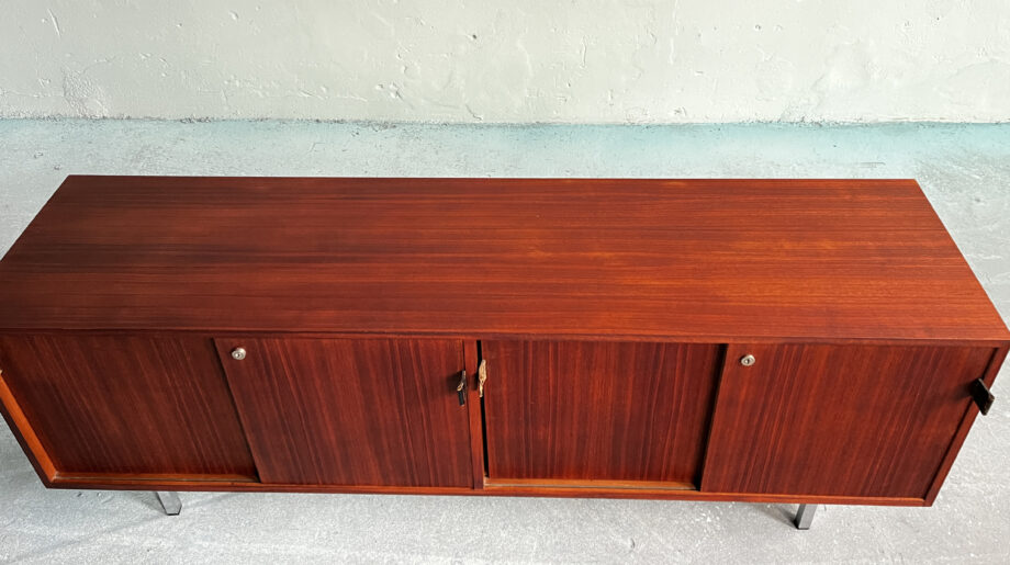 enfilade-sideboard-vintage-knoll-florence-international-teck-teak-walnut-noyer-moderniste-moderne-credenza-old-design-lyon-paris-7