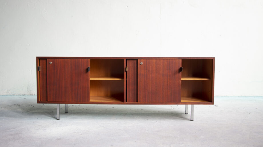 enfilade-sideboard-vintage-knoll-florence-international-teck-teak-walnut-noyer-moderniste-moderne-credenza-old-design-lyon-paris-13