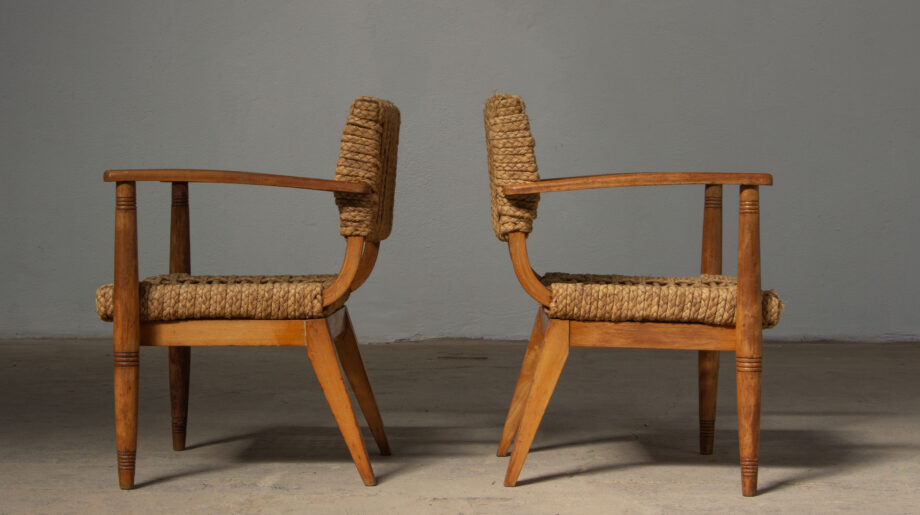 Fauteuils en corde et hêtre d'Adrien Audoux et de Frida Minet