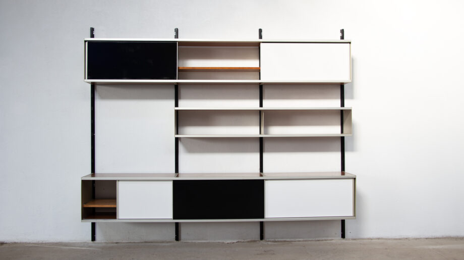 bibliothèque-vintage-bookcase-midcentury-georges-frydman-efa-old-design-lyon-wall-unit-shelving