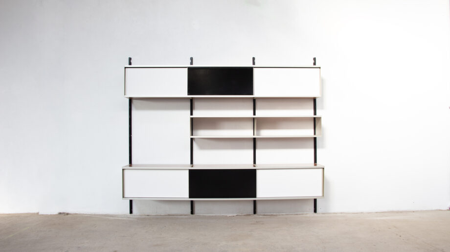 bibliothèque-vintage-bookcase-midcentury-georges-frydman-efa-old-design-lyon-wall-unit-shelving