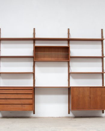 old-design-bibliothèque-scandinave-vintage-poul-cadovius-Cado-royal-system-teck-danish-wall-unit