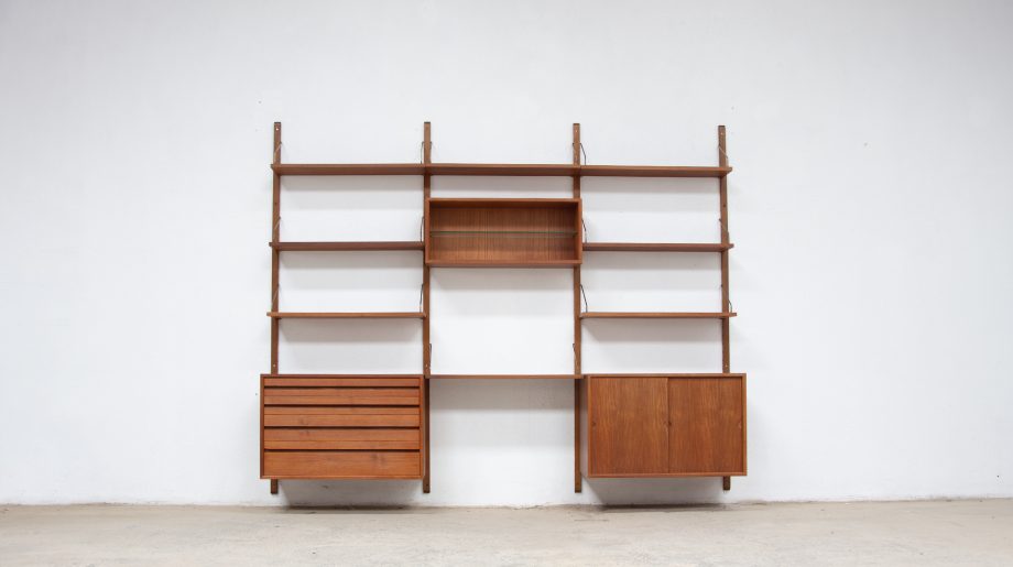 old-design-bibliothèque-scandinave-vintage-poul-cadovius-Cado-royal-system-teck-danish-wall-unit