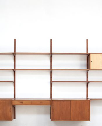 bibliothèque-vintage-scandinave-wall-unit-Hansen-Guldborg-poul-cadovius-kai-kristiansen-danish-danoise-modern-étagères-HG-furniture