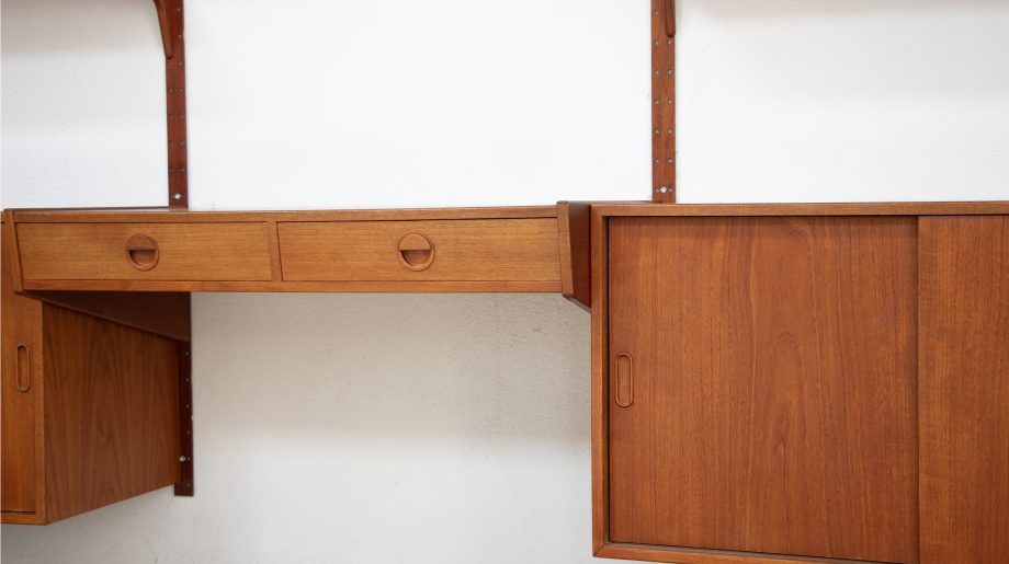 bibliothèque-vintage-scandinave-wall-unit-Hansen-Guldborg-poul-cadovius-kai-kristiansen-danish-danoise-modern-étagères-HG-furniture