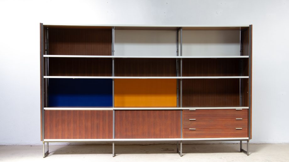 bibliothèque-vintage-bookcase-midcentury-georges-frydman-efa-teck-old-design-lyon-wall-unit-shelving-noyer-walnut