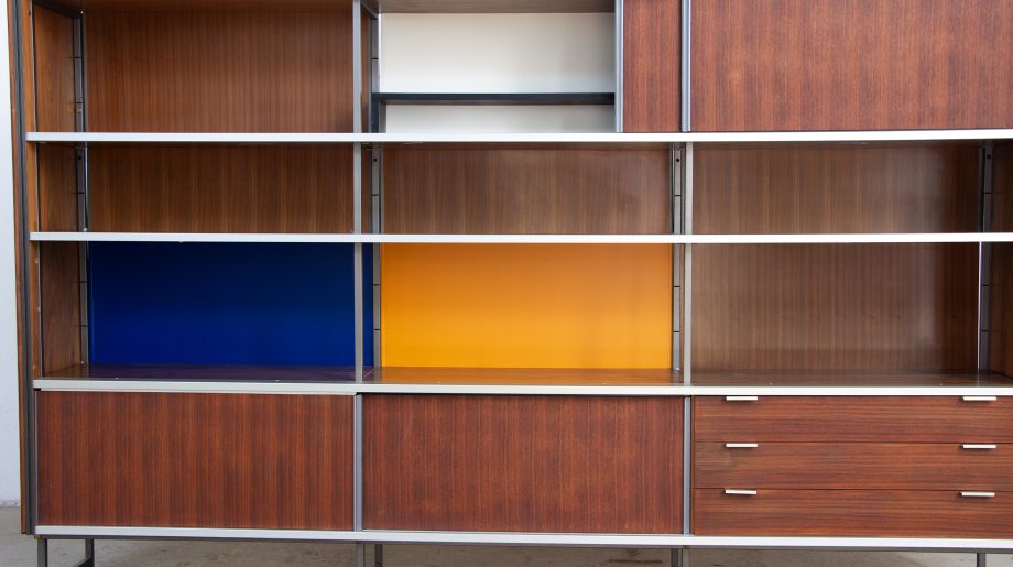 bibliothèque-vintage-bookcase-midcentury-georges-frydman-efa-teck-old-design-lyon-wall-unit-shelving-noyer-walnut