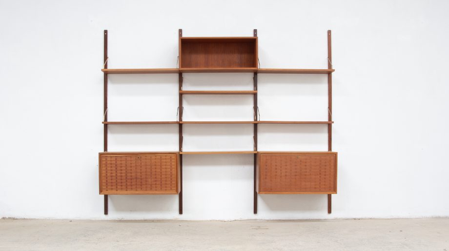 old-design-bibliothèque-scandinave-vintage-poul-cadovius-Cado-royal-system-teck-danish-wall-unit