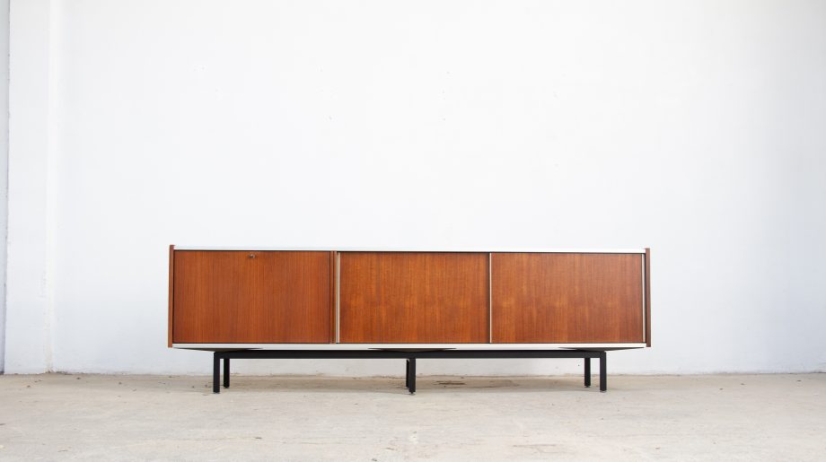 enfilade-vintage-sideboard-midcentury-georges-frydman-efa-teck-teak-ölddesign-lyon-france-design-french