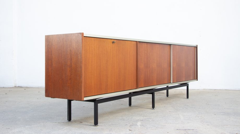 enfilade-vintage-sideboard-midcentury-georges-frydman-efa-teck-teak-ölddesign-lyon-france-design-french