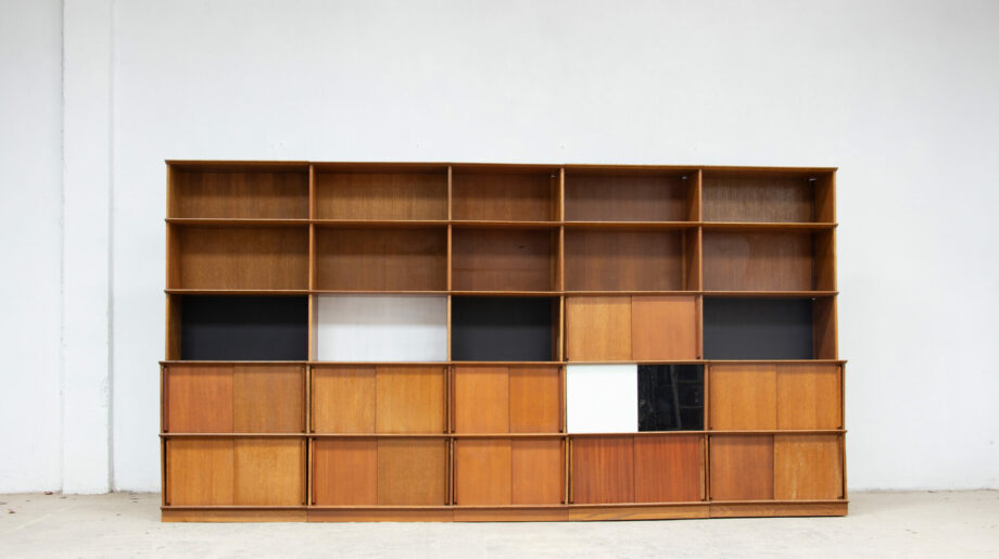 bibliothèque-vintage-bookcase-midcentury-didier-Rozaffy-meuble-oscar-ölddesign-lyon-wall-unit-shelving-oak-chêne-french-design