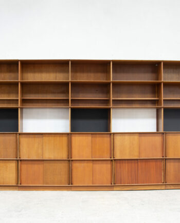 bibliothèque-vintage-bookcase-midcentury-didier-Rozaffy-meuble-oscar-ölddesign-lyon-wall-unit-shelving-oak-chêne-french-design