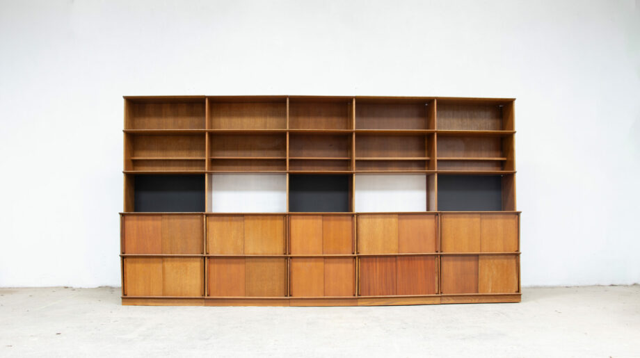 bibliothèque-vintage-bookcase-midcentury-didier-Rozaffy-meuble-oscar-ölddesign-lyon-wall-unit-shelving-oak-chêne-french-design