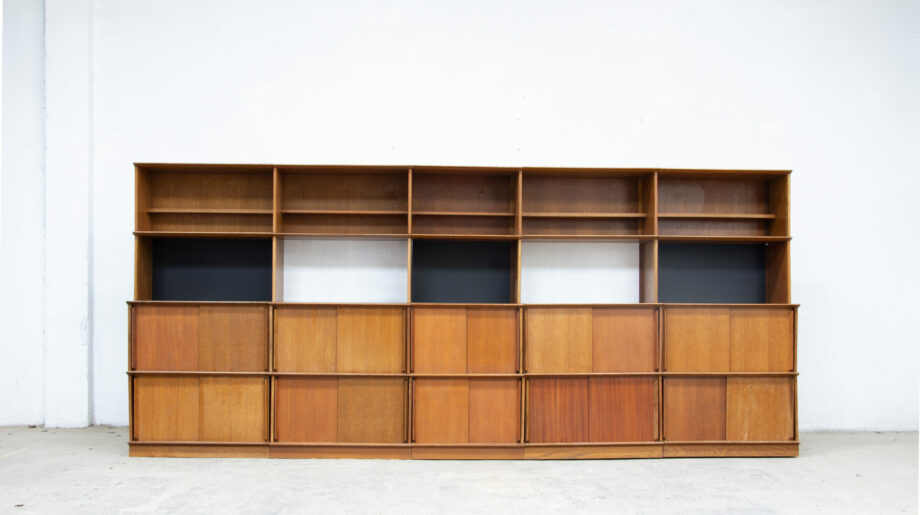 bibliothèque-vintage-bookcase-midcentury-didier-Rozaffy-meuble-oscar-ölddesign-lyon-wall-unit-shelving-oak-chêne-french-design