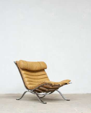 lounge-chair-arne-norell-ari-fauteuil-armchair-cuir-camel-leather-black-suedois-sweden-danish-modern-mid-century