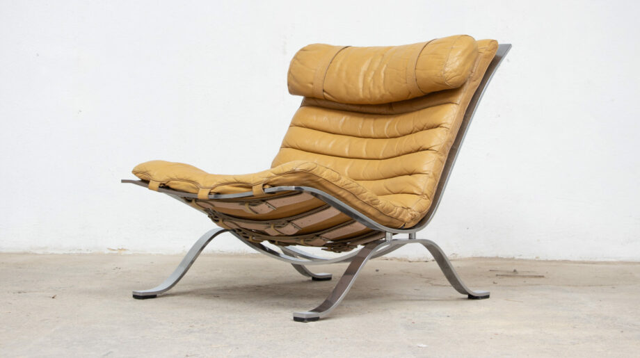 lounge-chair-arne-norell-ari-fauteuil-armchair-cuir-camel-leather-black-suedois-sweden-danish-modern-mid-century