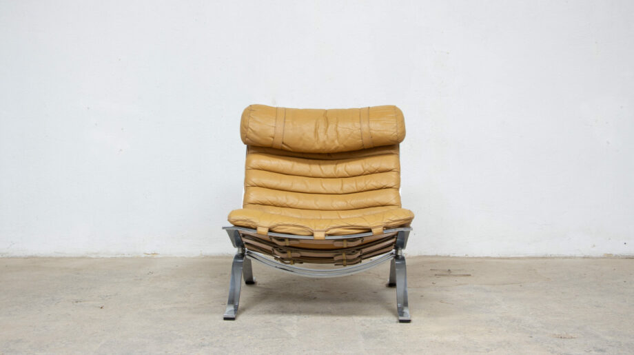 lounge-chair-arne-norell-ari-fauteuil-armchair-cuir-camel-leather-black-suedois-sweden-danish-modern-mid-century