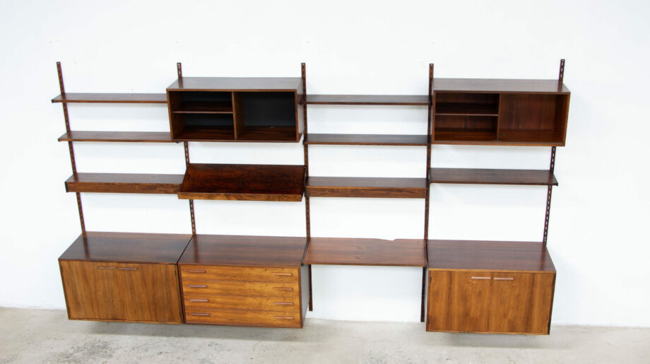 Bibliothèque-scandinave-danoise-vintage-FM-Kai-Kristiansen-danish-modern-wall-unit-ölddesign-midcentury-shelving-bookcase-palissandre-rio-rosewood-palisander