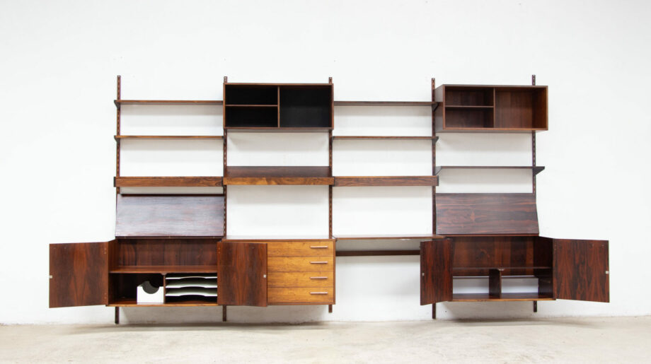 Bibliothèque-scandinave-danoise-vintage-FM-Kai-Kristiansen-danish-modern-wall-unit-ölddesign-midcentury-shelving-bookcase-palissandre-rio-rosewood-palisander