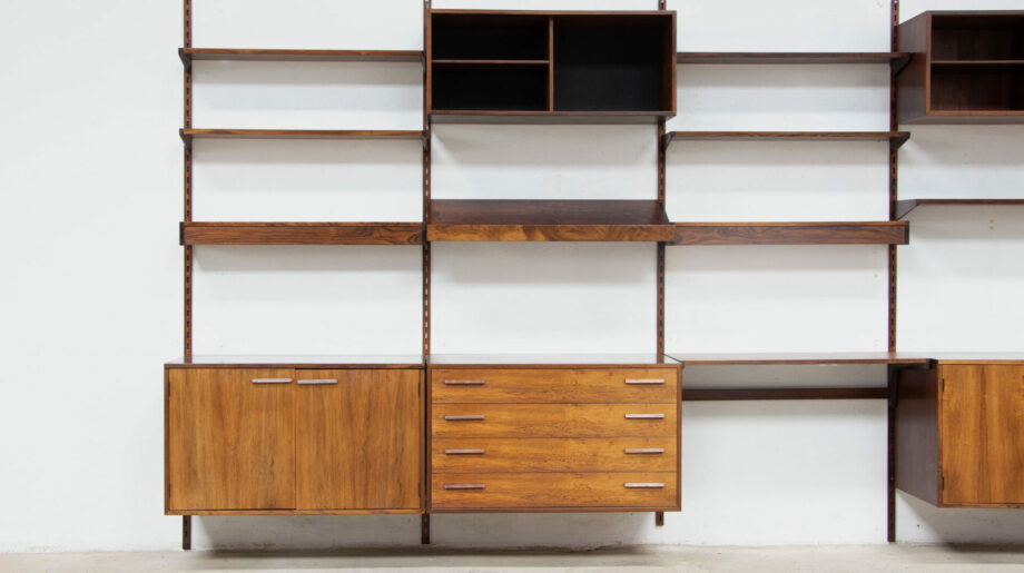 Bibliothèque-scandinave-danoise-vintage-FM-Kai-Kristiansen-danish-modern-wall-unit-ölddesign-midcentury-shelving-bookcase-palissandre-rio-rosewood-palisander