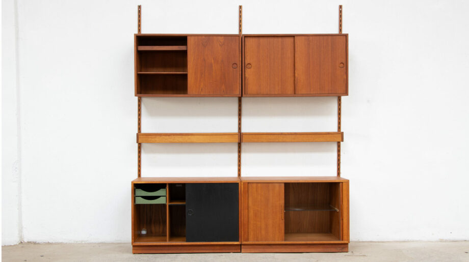 Bibliothèque-scandinave-danoise-vintage-FM-Kai-Kristiansen-danish-modern-wall-unit-ölddesign-midcentury-shelving-bookcase-teck-teak