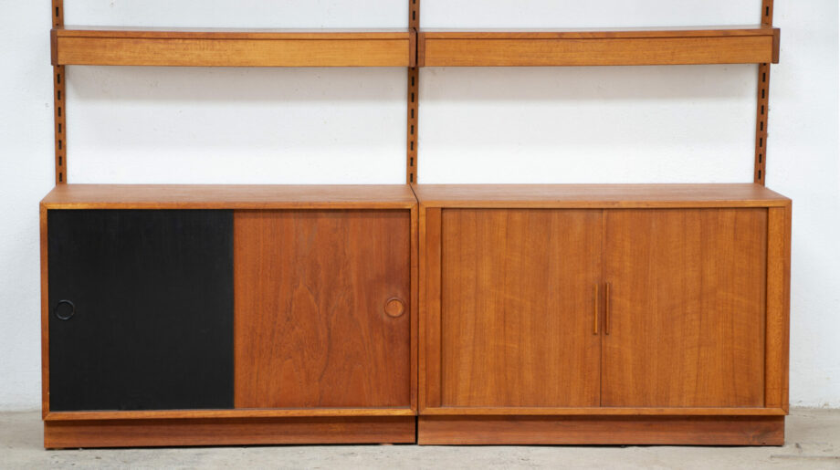 Bibliothèque-scandinave-danoise-vintage-FM-Kai-Kristiansen-danish-modern-wall-unit-ölddesign-midcentury-shelving-bookcase-teck-teak