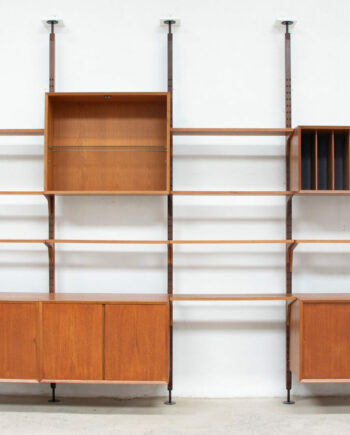 Bibliothèque-wall-unit-danish-danoise-vintage-poul-cadovius-royal-system-teck-teak-olddesign-cado-claustra-sol-plafond-room-divider-rare-shelving