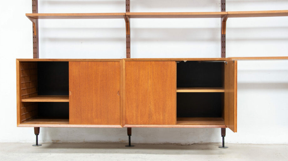 Bibliothèque-wall-unit-danish-danoise-vintage-poul-cadovius-royal-system-teck-teak-olddesign-cado-claustra-sol-plafond-room-divider-rare-shelving