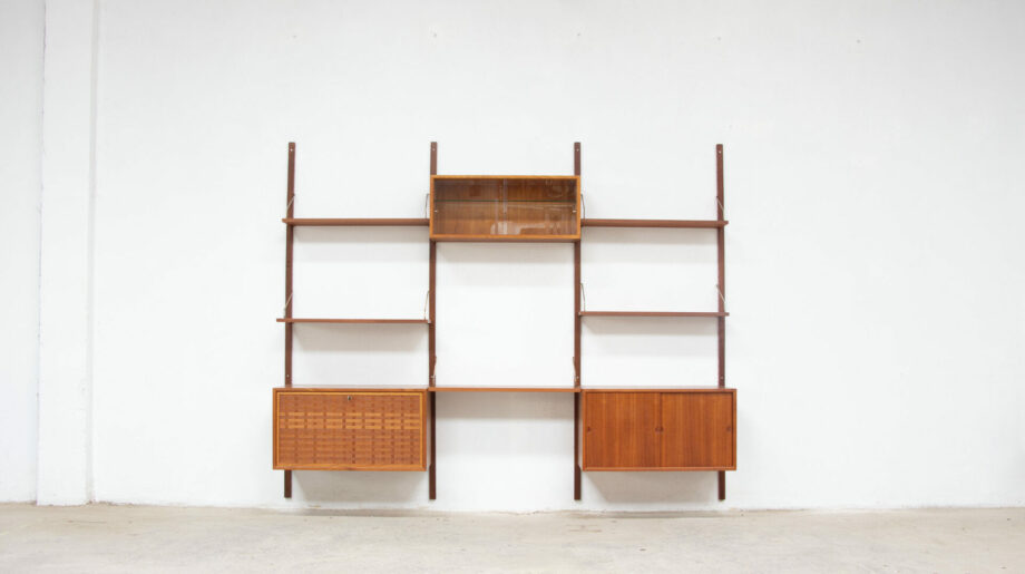 olddesign-bibliothèque-scandinave-vintage-poul-cadovius-Cado-royal-system-teck-danish-wall-unit