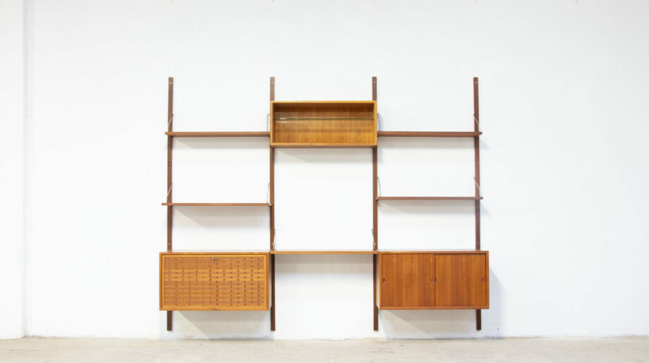 olddesign-bibliothèque-scandinave-vintage-poul-cadovius-Cado-royal-system-teck-danish-wall-unit