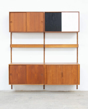 Bibliothèque-scandinave-danoise-vintage-FM-Kai-Kristiansen-danish-modern-wall-unit-ölddesign-midcentury-shelving-bookcase-teck-teak